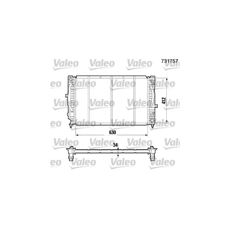 Radiateur, refroidissement du moteur VALEO 731757