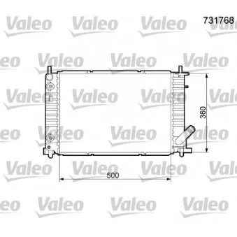 Radiateur, refroidissement du moteur VALEO 731768