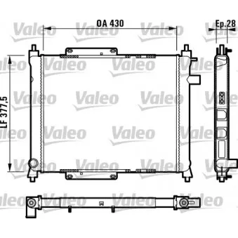 Radiateur, refroidissement du moteur VALEO 731815