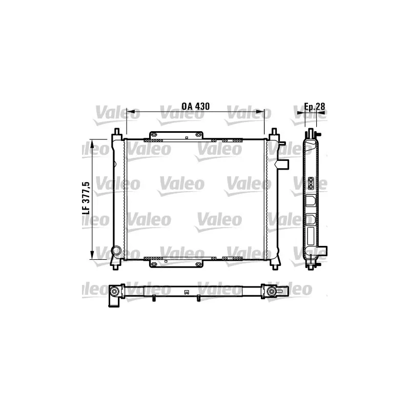 Radiateur, refroidissement du moteur VALEO 731815
