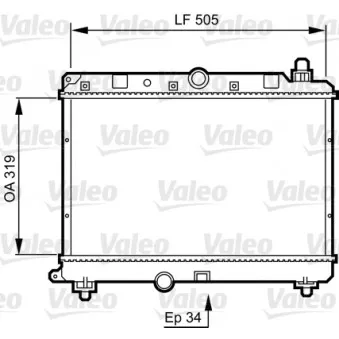 Radiateur, refroidissement du moteur VALEO 731820