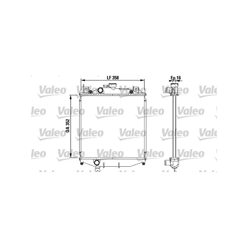 Radiateur, refroidissement du moteur VALEO 731828