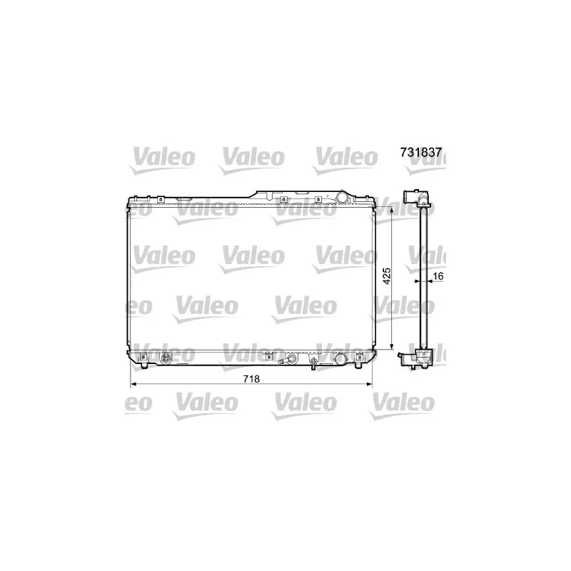 Radiateur, refroidissement du moteur VALEO 731837