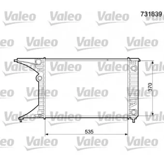 Radiateur, refroidissement du moteur VALEO 731839
