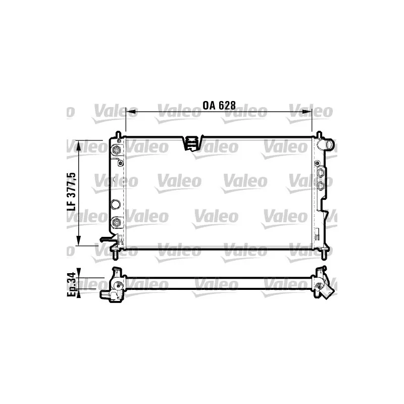 Radiateur, refroidissement du moteur VALEO 731847