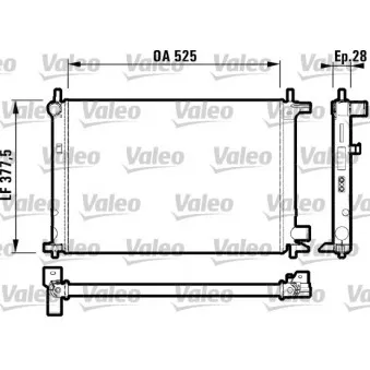 Radiateur, refroidissement du moteur VALEO 732003