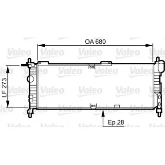 Radiateur, refroidissement du moteur VALEO 732032