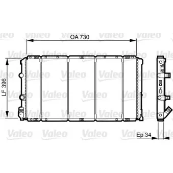 Radiateur, refroidissement du moteur VALEO 732050
