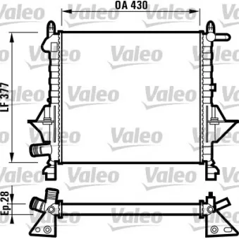 Radiateur, refroidissement du moteur VALEO 732051