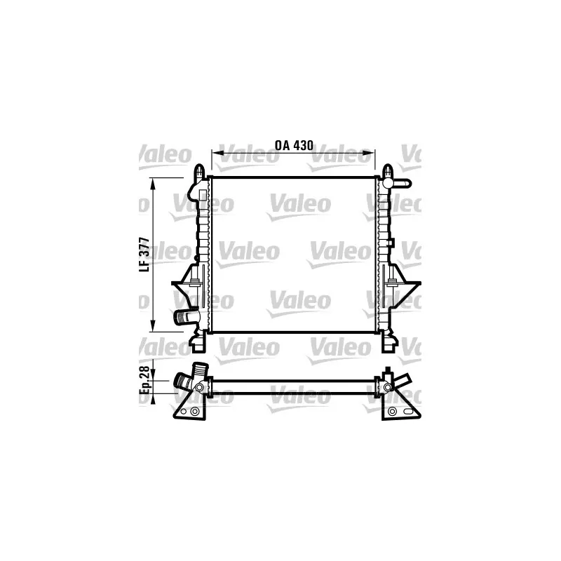 Radiateur, refroidissement du moteur VALEO 732051