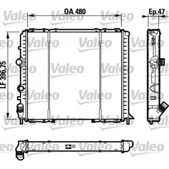 Radiateur, refroidissement du moteur VALEO 732071