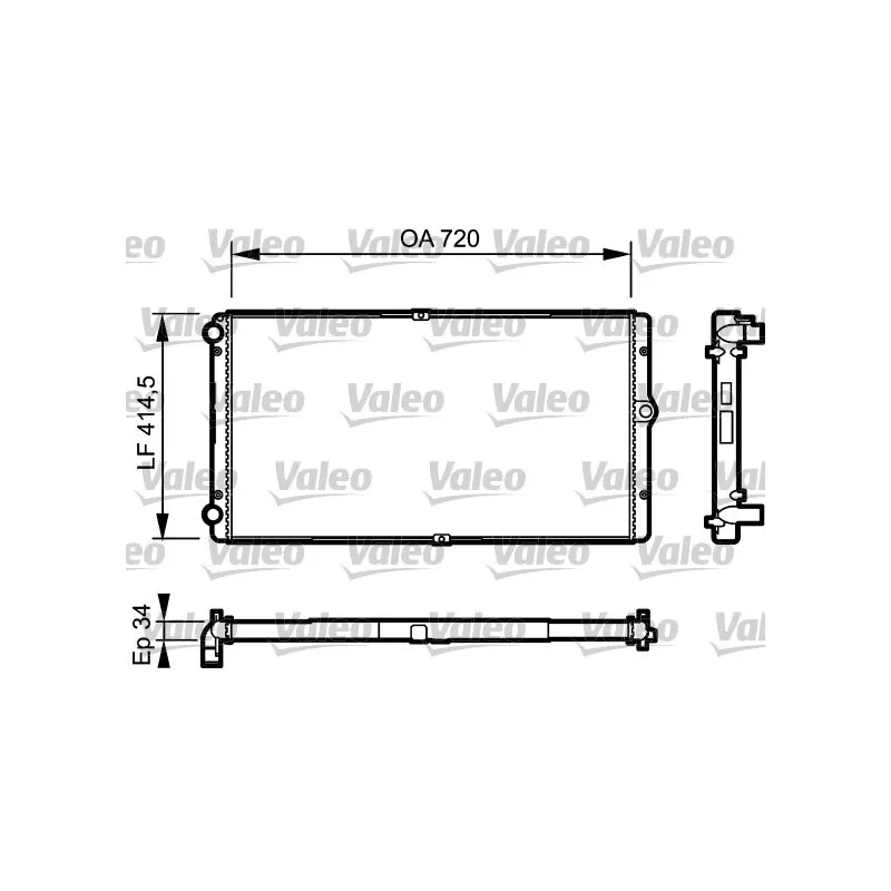 Radiateur, refroidissement du moteur VALEO 732177