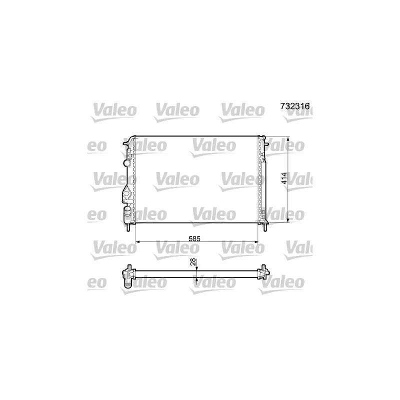 Radiateur, refroidissement du moteur VALEO 732316