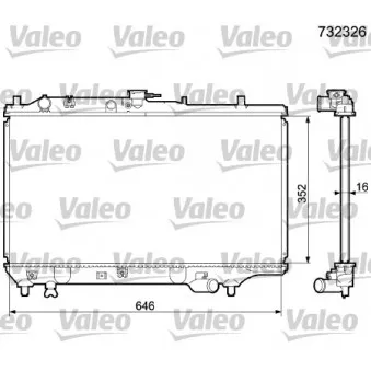 Radiateur, refroidissement du moteur VALEO 732326