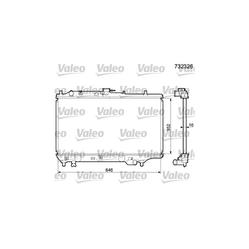 Radiateur, refroidissement du moteur VALEO 732326