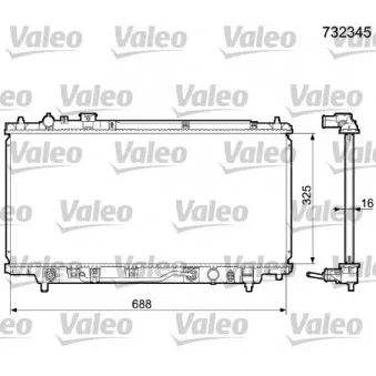 Radiateur, refroidissement du moteur VALEO 732345