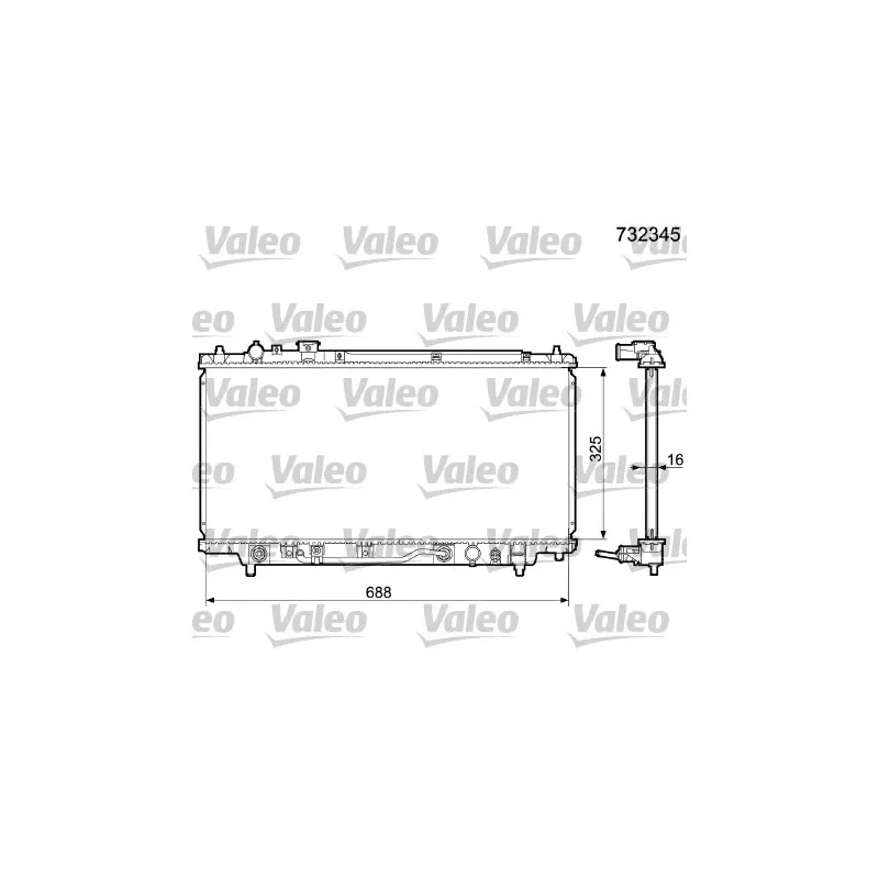 Radiateur, refroidissement du moteur VALEO 732345