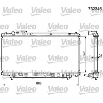 Radiateur, refroidissement du moteur VALEO 732346