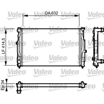 Radiateur, refroidissement du moteur VALEO 732361