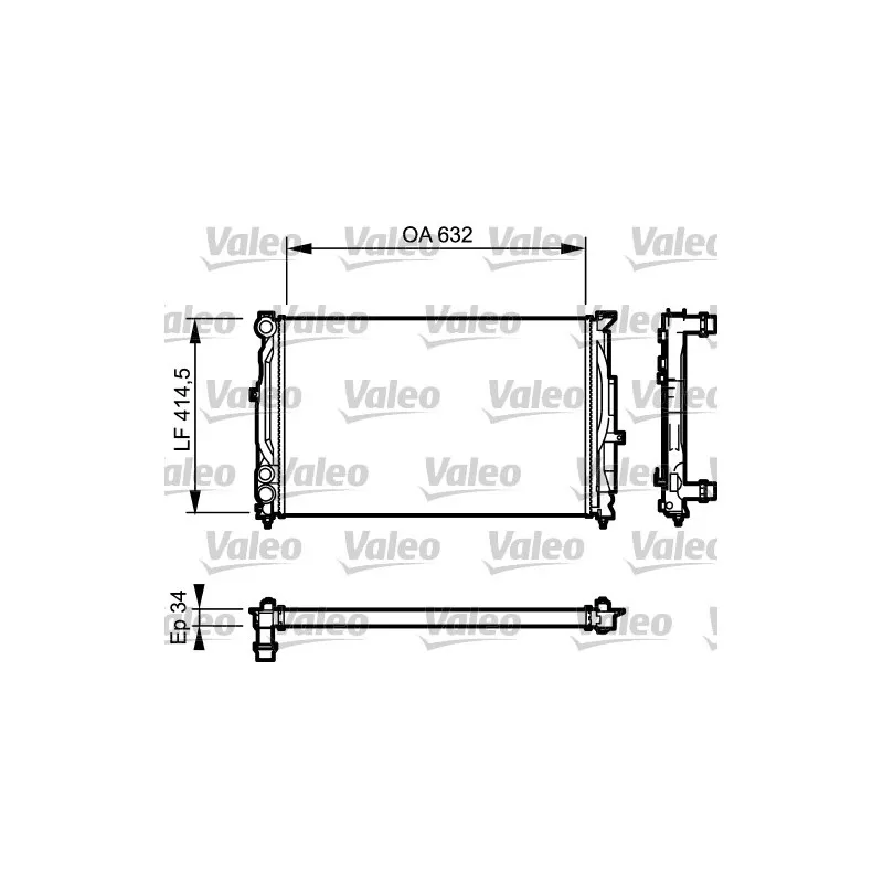 Radiateur, refroidissement du moteur VALEO 732361