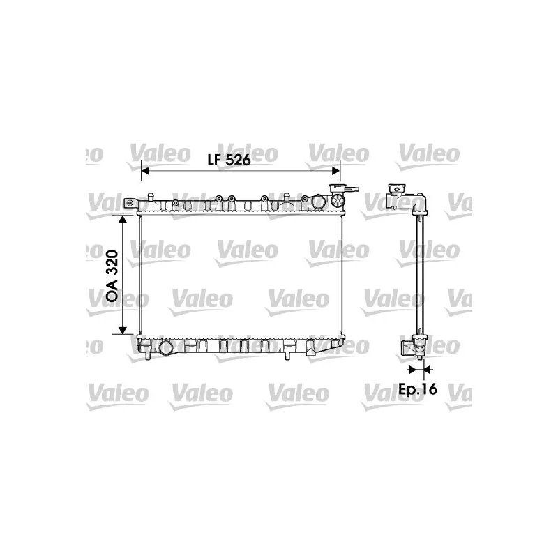 Radiateur, refroidissement du moteur VALEO 732405