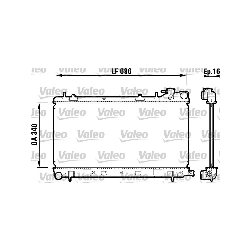 Radiateur, refroidissement du moteur VALEO 732410