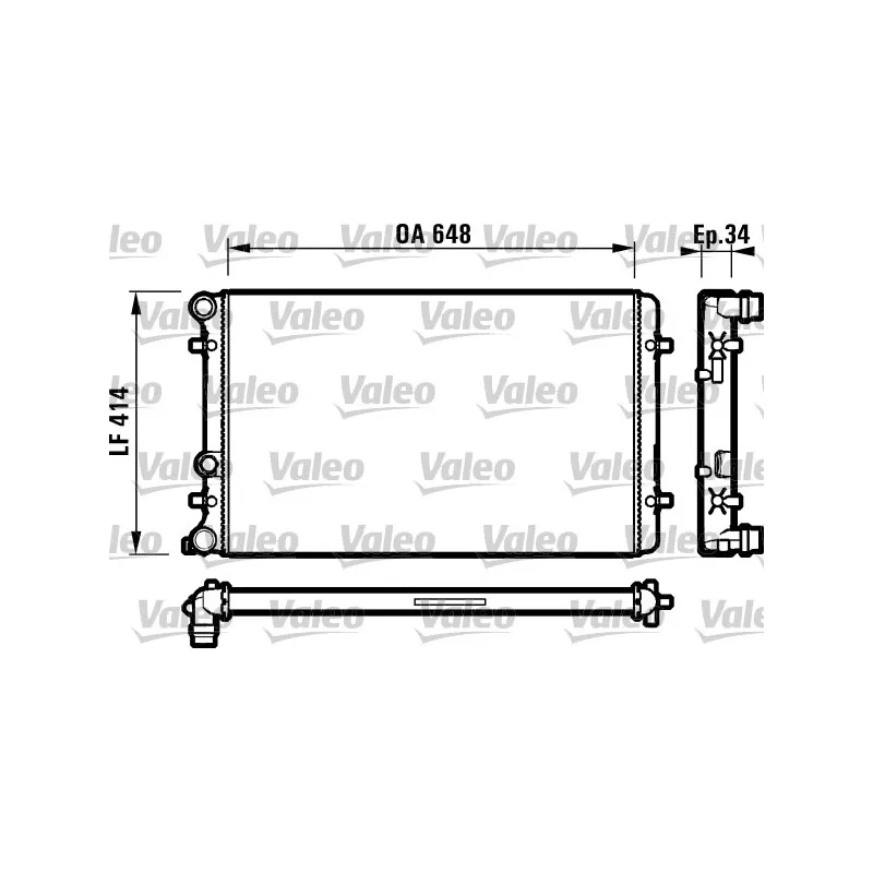 Radiateur, refroidissement du moteur VALEO 732427