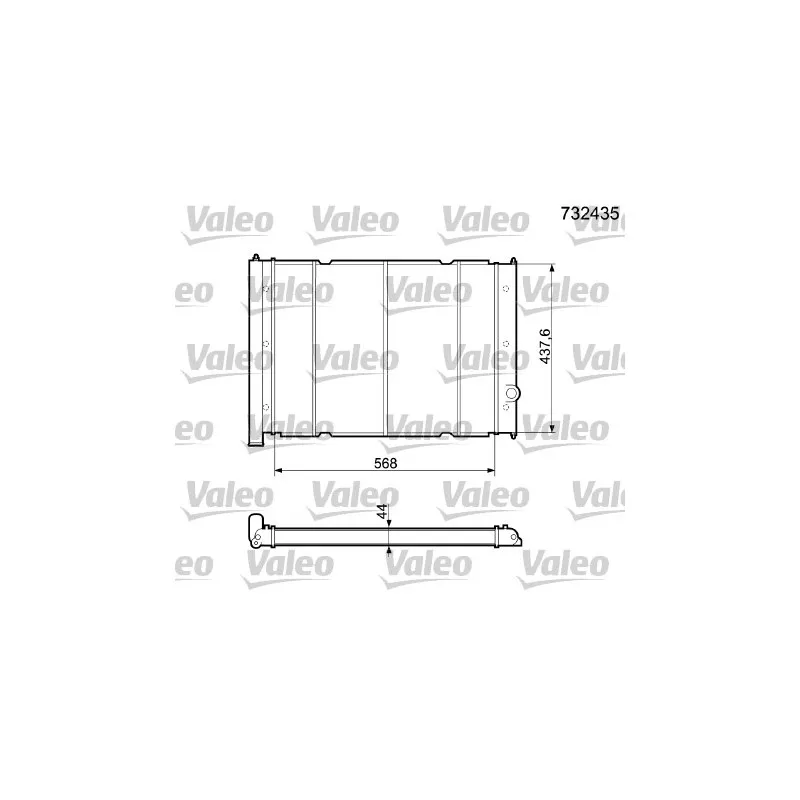 Radiateur, refroidissement du moteur VALEO 732435