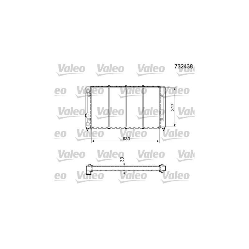 Radiateur, refroidissement du moteur VALEO 732438
