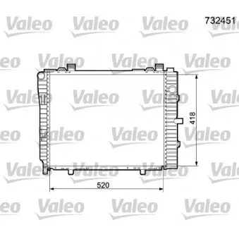 Radiateur, refroidissement du moteur VALEO 732451