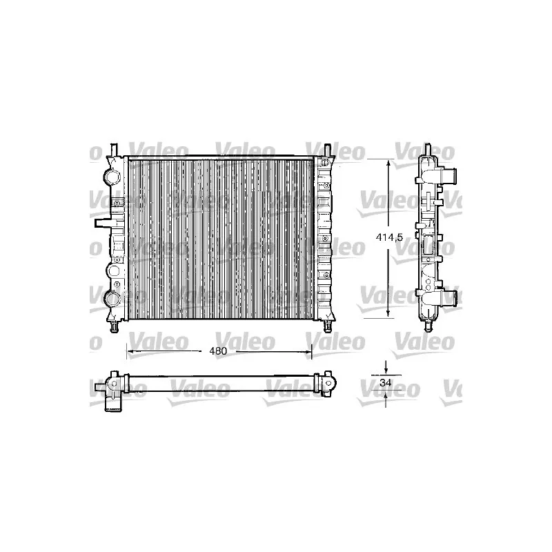 Radiateur, refroidissement du moteur VALEO 732503