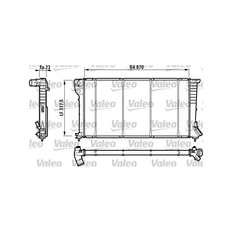 Radiateur, refroidissement du moteur VALEO 732517