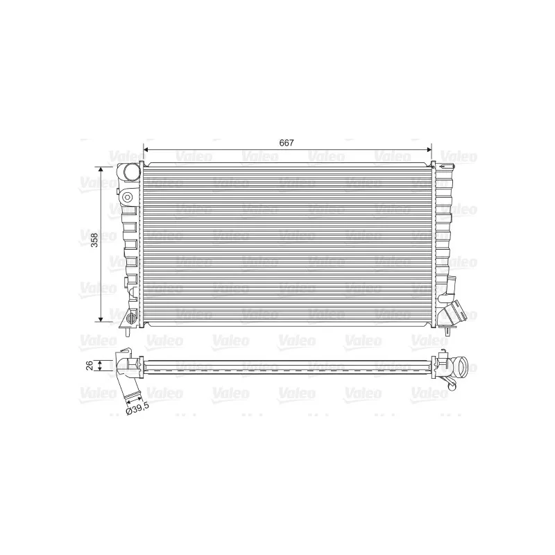 Radiateur, refroidissement du moteur VALEO 732518