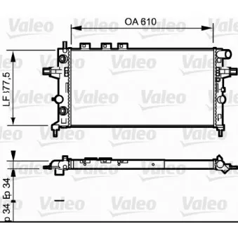 Radiateur, refroidissement du moteur VALEO 732548