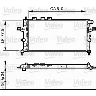 Radiateur, refroidissement du moteur VALEO 732550