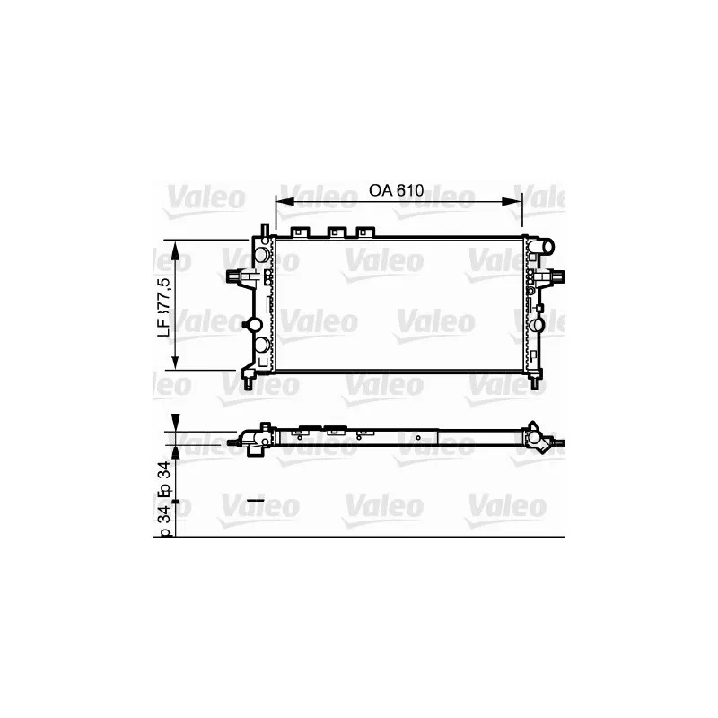 Radiateur, refroidissement du moteur VALEO 732550