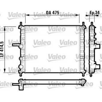 Radiateur, refroidissement du moteur VALEO 732557