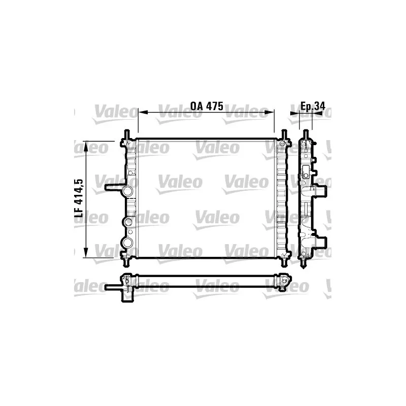 Radiateur, refroidissement du moteur VALEO 732557