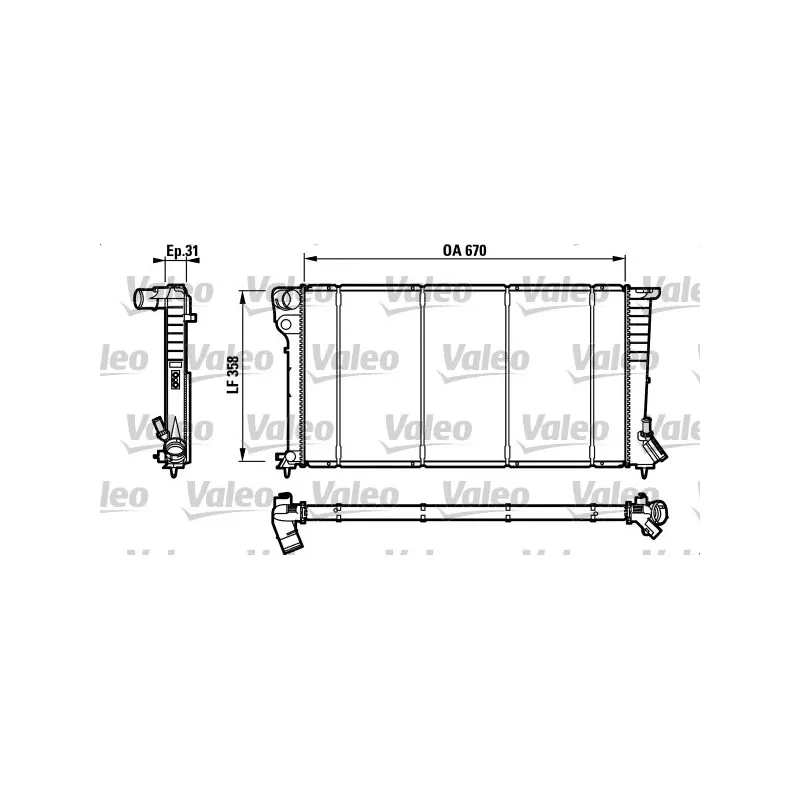 Radiateur, refroidissement du moteur VALEO 732577