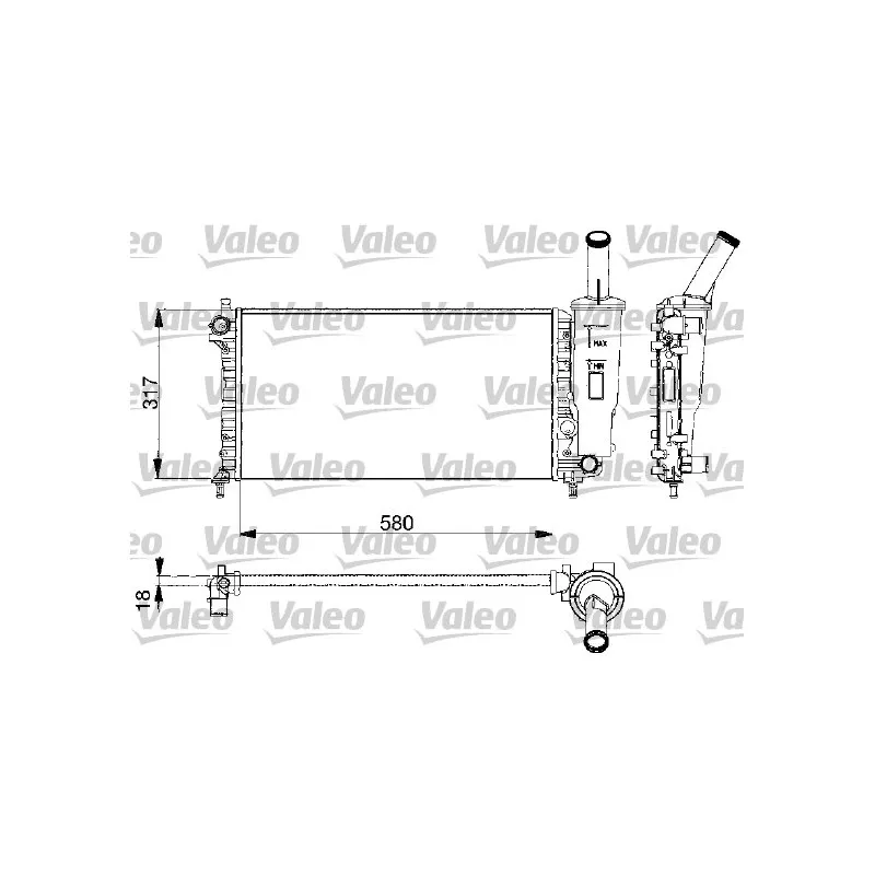 Radiateur, refroidissement du moteur VALEO 732578