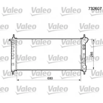Radiateur, refroidissement du moteur VALEO 732607