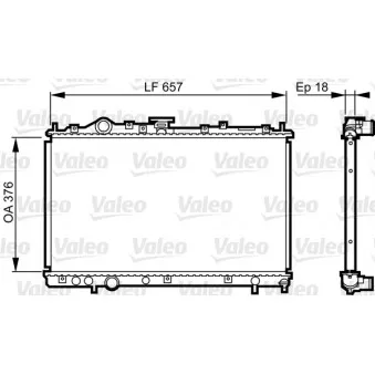 Radiateur, refroidissement du moteur VALEO 732612