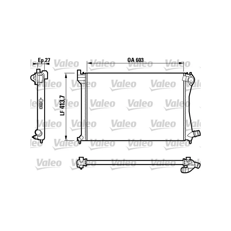 Radiateur, refroidissement du moteur VALEO 732617