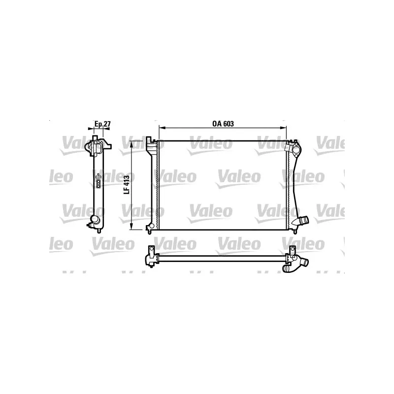 Radiateur, refroidissement du moteur VALEO 732618