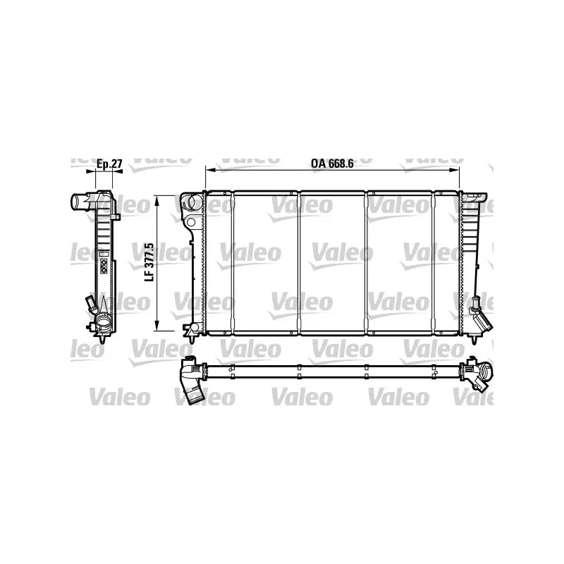 Radiateur, refroidissement du moteur VALEO 732620