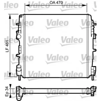 Radiateur, refroidissement du moteur VALEO 732687