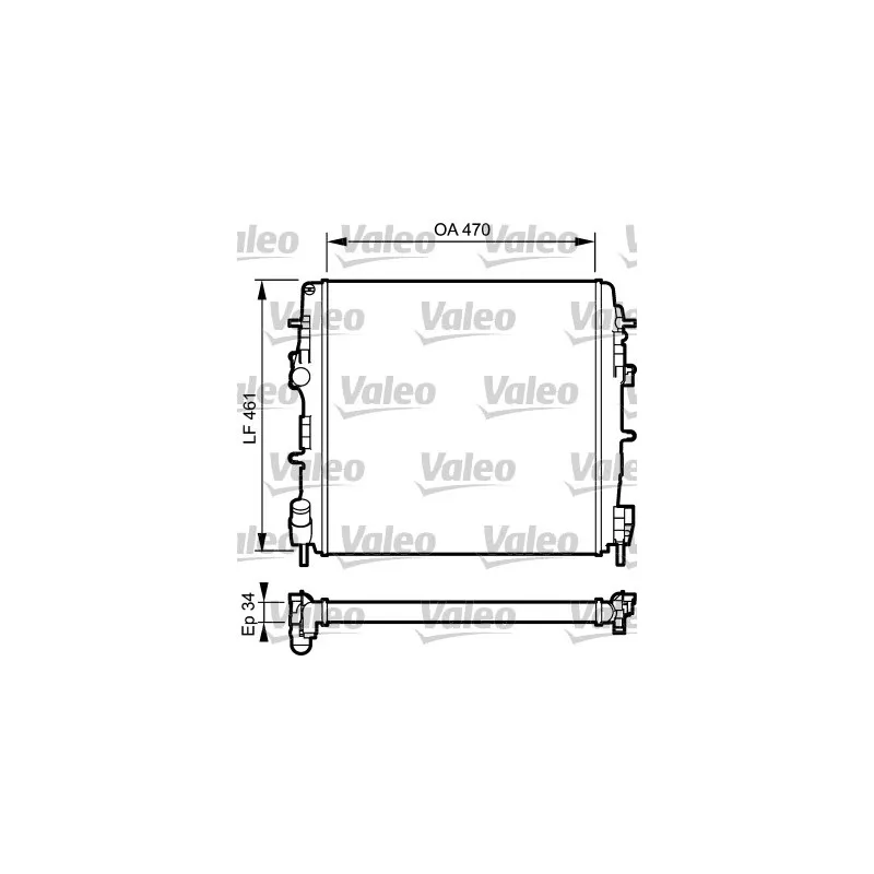 Radiateur, refroidissement du moteur VALEO 732687
