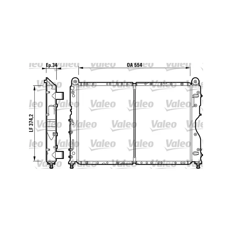 Radiateur, refroidissement du moteur VALEO 732690