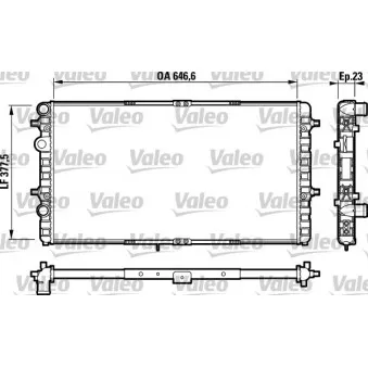 Radiateur, refroidissement du moteur VALEO 732698
