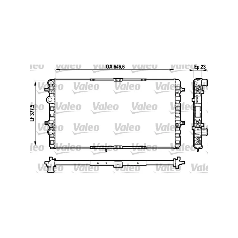 Radiateur, refroidissement du moteur VALEO 732698